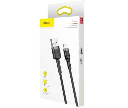 USB-A to Lightning Cable Baseus Cafule, 18W, 2.4A, 0.5m, Grey CALKLF-AG1 - immagine 7