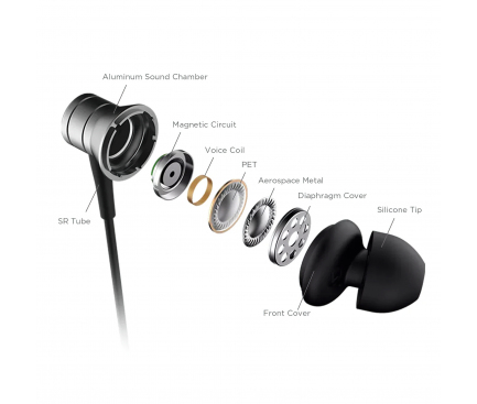 Handsfree 3.5mm 1More Piston Fit E1009, Grey - immagine 4