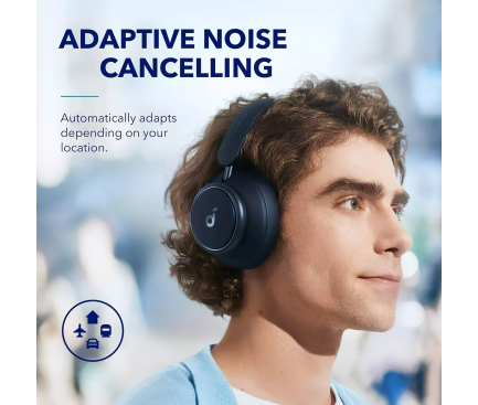 Handsfree Bluetooth MultiPoint Anker SoundCore Space Q45, Blue A3040G31 - immagine 3