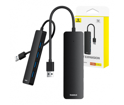 USB-A Hub Baseus UltraJoy, 4 x USB-A 3.0, 0.15m, Black B0005280B111-00 - immagine 5