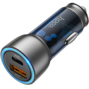Car Charger Hoco NZ8, 43W, 3A, 1 x USB-A - 1 x USB-C, Blue