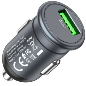 Car Charger Hoco Z43, 18W, 3A, 1 x USB-A, Black