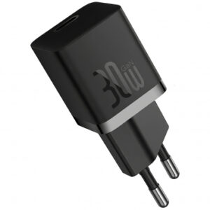 Wall Charger Baseus  GaN Mini 1C, 30W, 3A, 1 x USB-C, Black CCGN070401