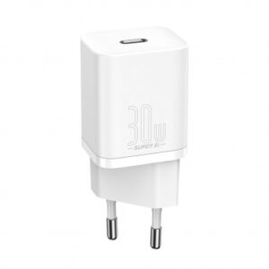 Wall Charger Baseus Super Si 1C, 30W, 3A, 1 x USB-C, White CCSUP-J02