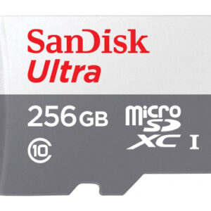 microSDXC Memory Card SanDisk Ultra Android, 256Gb, Class 10 / UHS-1 U1 SDSQUNR-256G-GN3MN