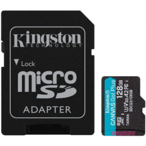 microSDXC Memory Card Kingston Canvas Go Plus with Adapter, 128Gb, Class 10 / UHS-1 U3 SDCG3/128GB