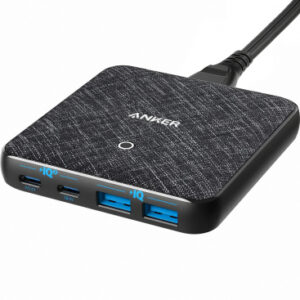 Wall Charger Anker PowerPort Atom III, 65W, 3A, 2 x USB-A - 2 x USB-C, Black A2046G12