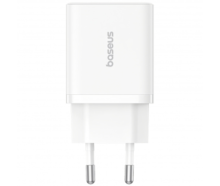 Wall Charger Baseus Cube, 30W, 2.4A, 1 x USB-A - 1 x USB-C, White P10111404213-00 - immagine 5